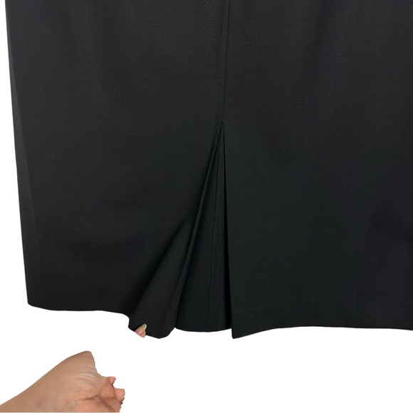 Banana Republic Stretch Wool Blend Knee Length Chic Tailored  Pencil Skirt Black - Picture 6 of 10
